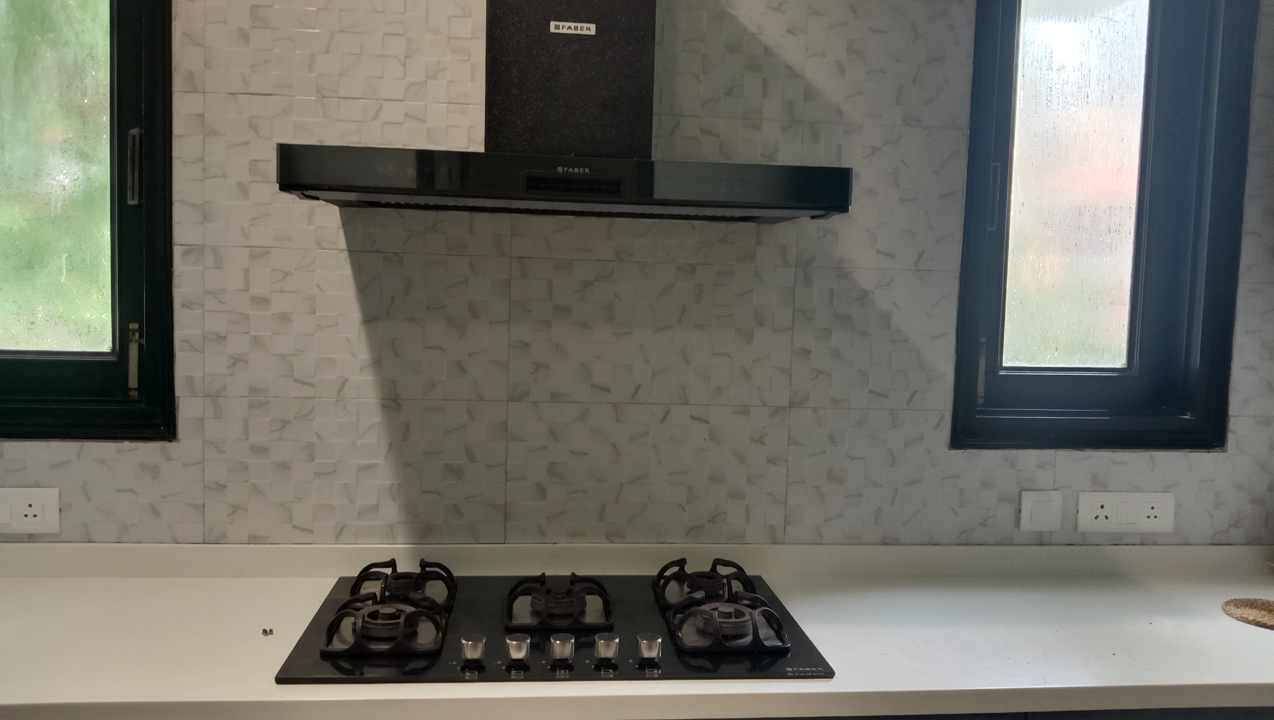 Chimney and gas hob Chimney and gas hob