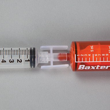 Adaptor with Luer-Lock Syringe Connection.
