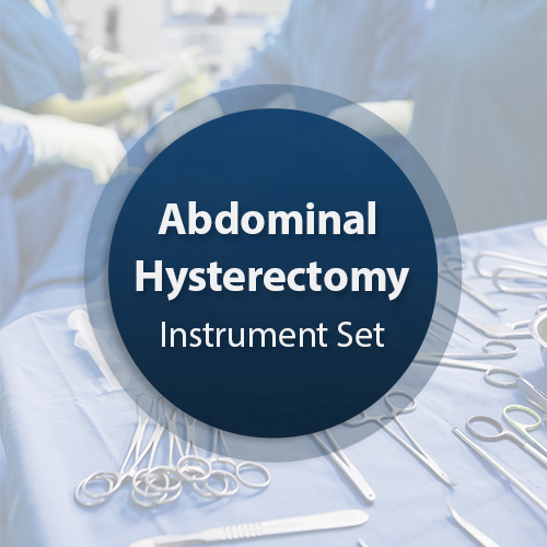 Abdominal hysterectomy surgical instruments set