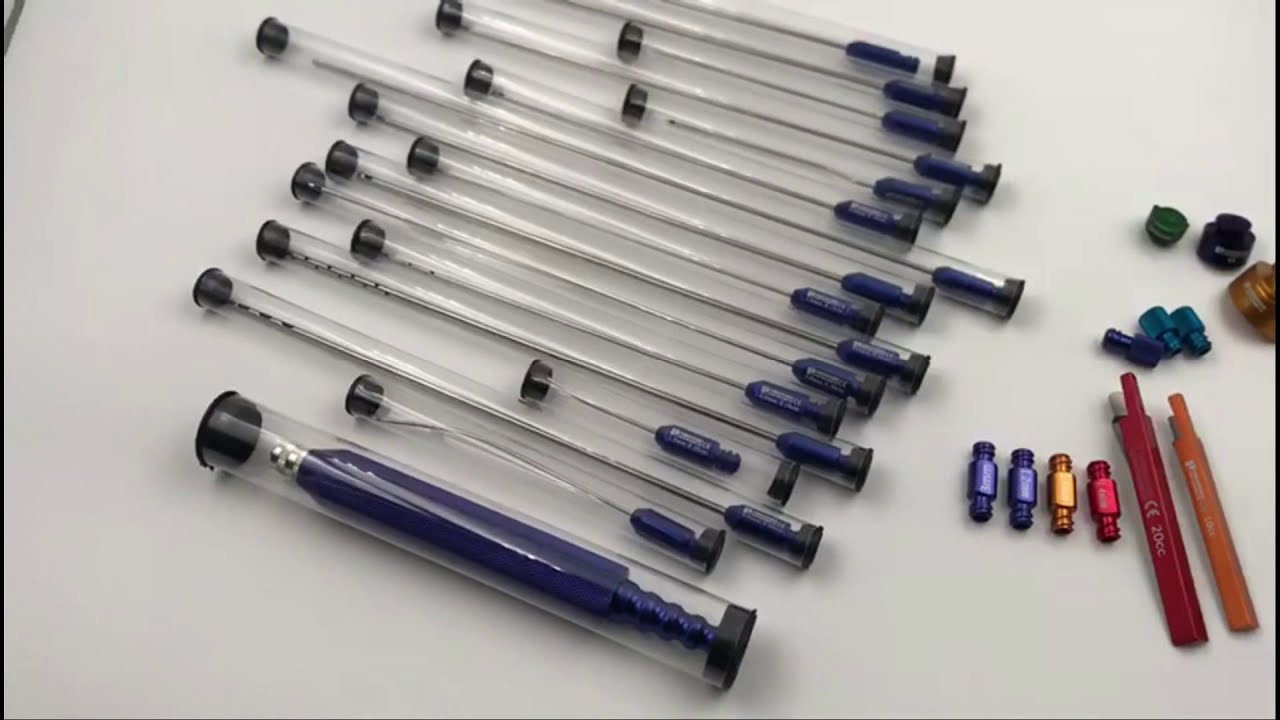Facial Liposuction cannula set with Luer Lock.