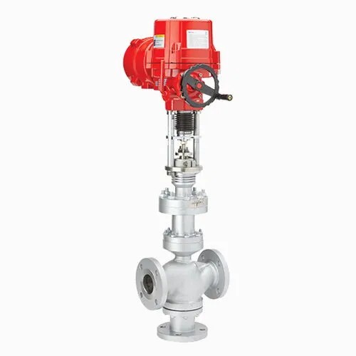Top Guided Globe Control Valve, 3-way, 1-12 Inch, A216 WCB